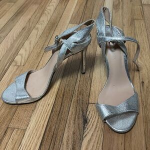 Tony Bianco silver high heel sandals size 9